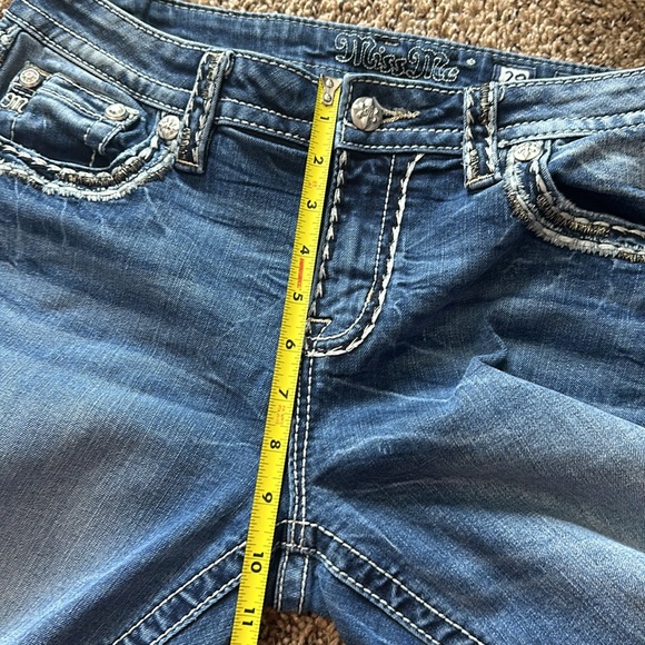 Miss Me Mid-Rise Easy Crop Capri Jeans Women's Size 29 Bling - Picture 14 of 16